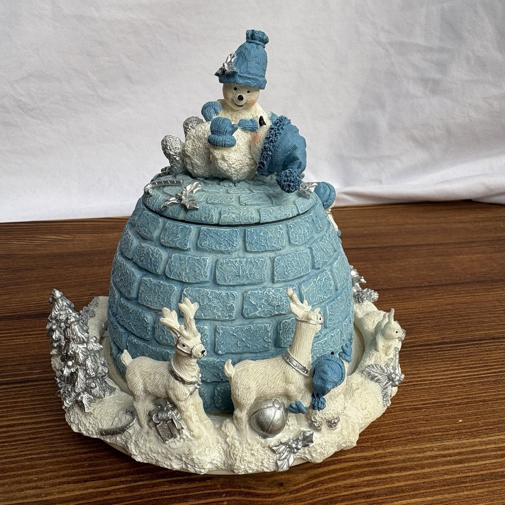 House Of Lloyd Vintage Musical Spinning Igloo Christmas Around The World Works!